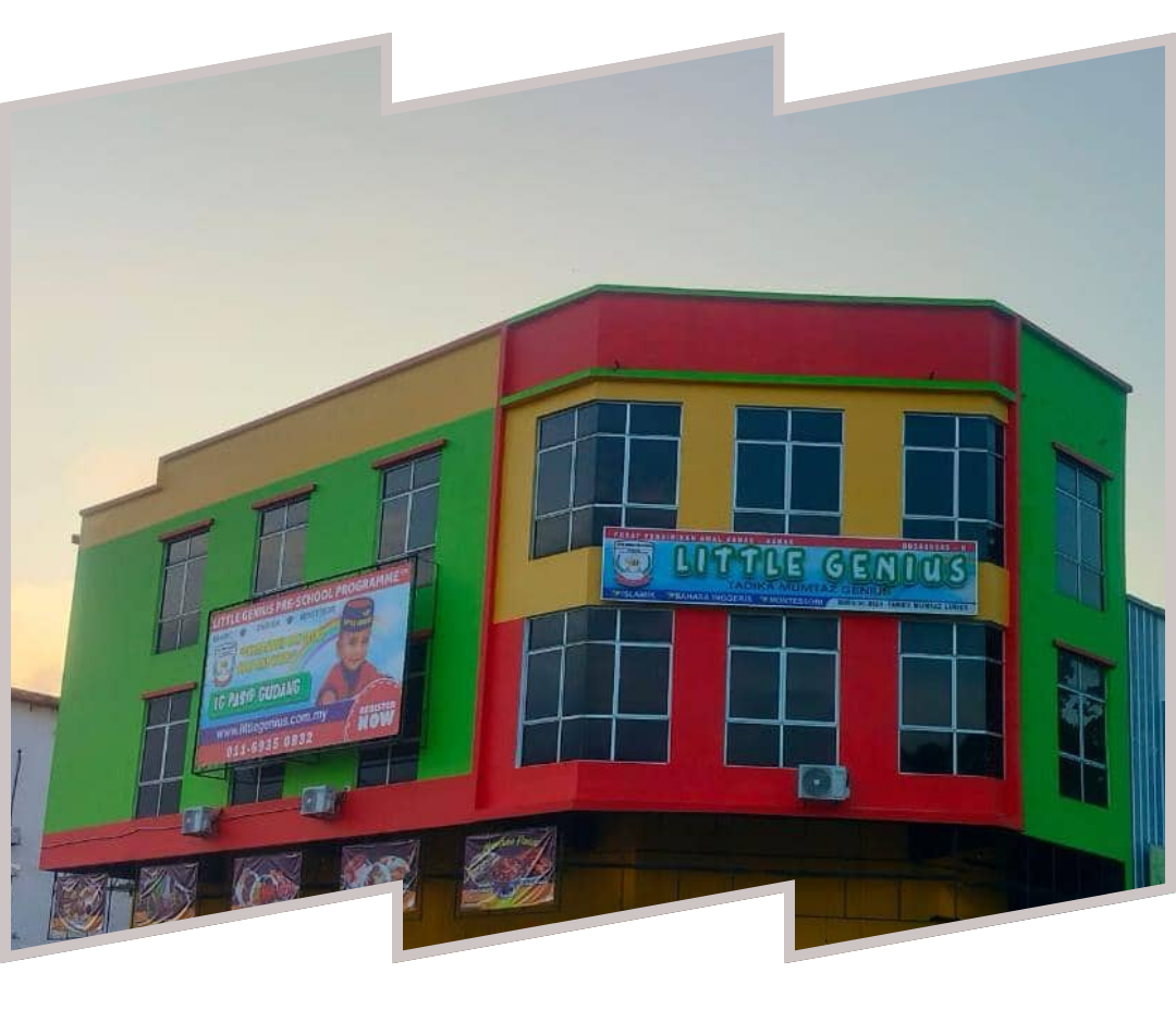 Happy children learning at Little Genius Pasir Gudang Islamic kindergarten